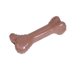 Natural Rubber Dog Bone Brown